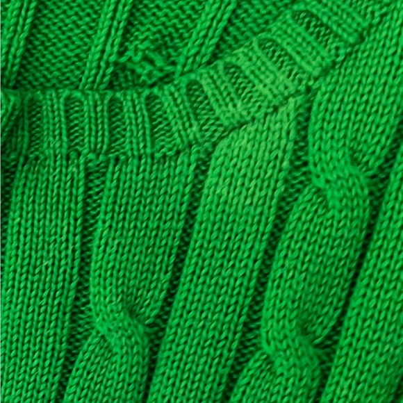 Ralph Lauren Vibrant Green Cable Knit Sweater - Picture 2 of 2